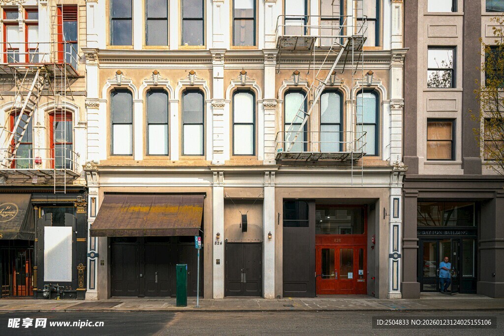 欧式风格街边建筑外观