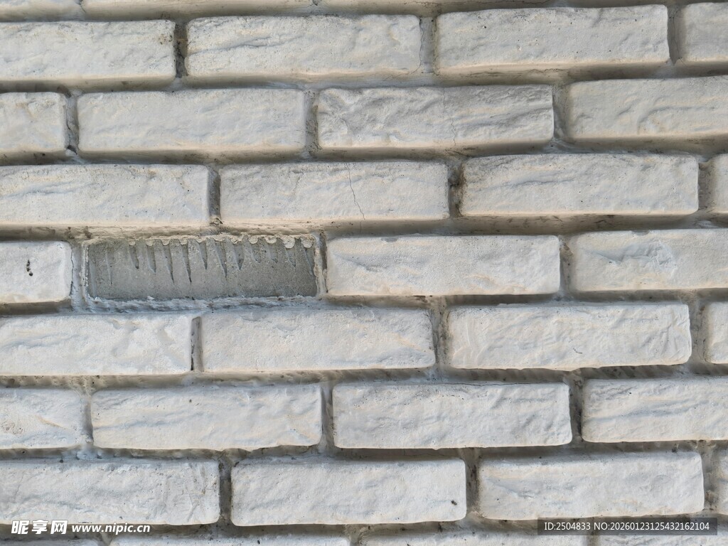 灰白砖墙纹理图