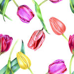 水彩花大牌花小碎花手绘花