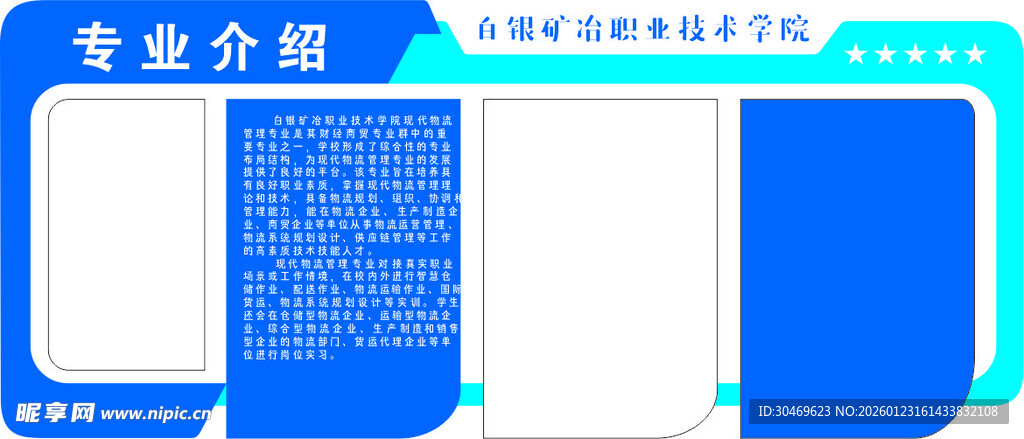 专业介绍宣传板块设计图