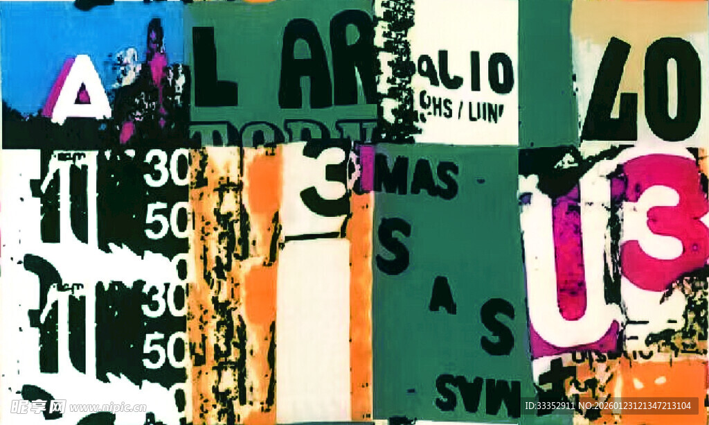 多彩街头风涂鸦艺术画面