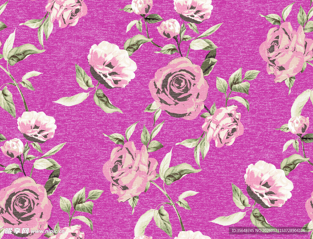 粉色花卉图案背景纹理