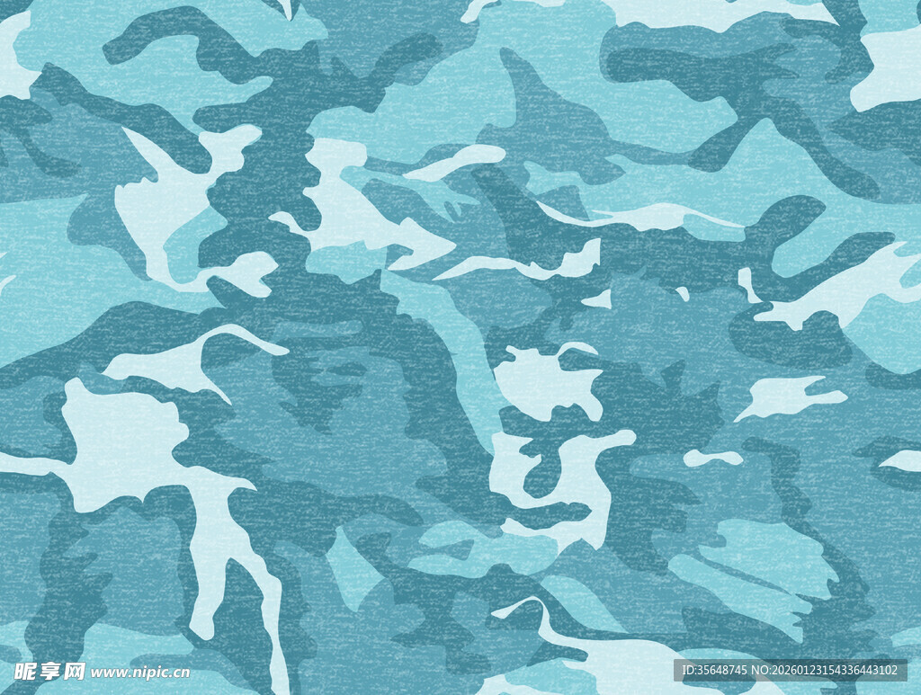蓝绿色迷彩图案纹理
