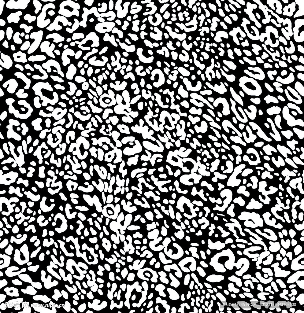 黑白豹纹图案纹理背景