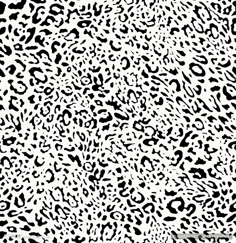 黑白豹纹图案纹理背景