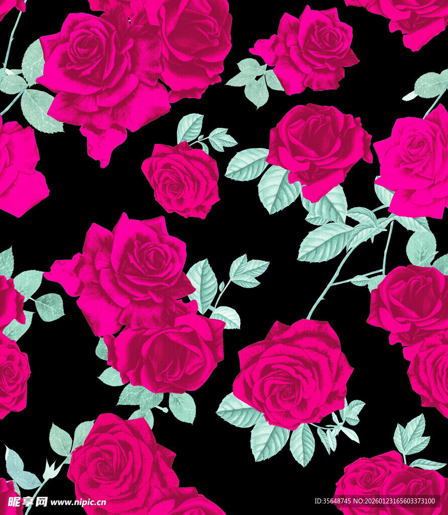 粉色玫瑰花卉图案背景