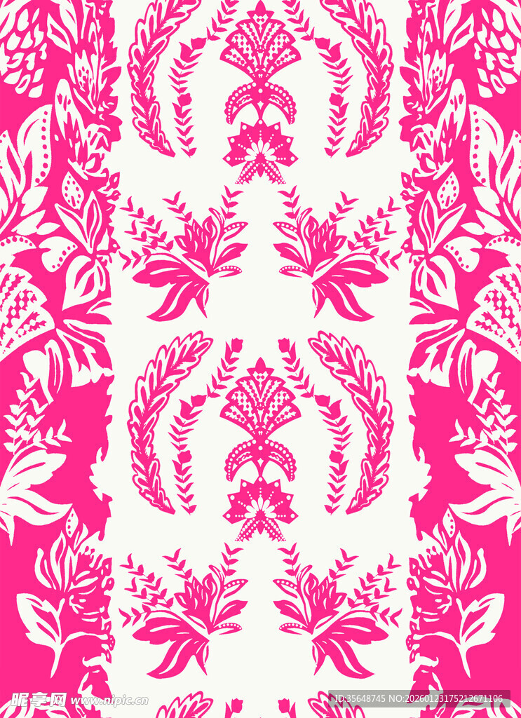 粉色花卉图案背景纹理