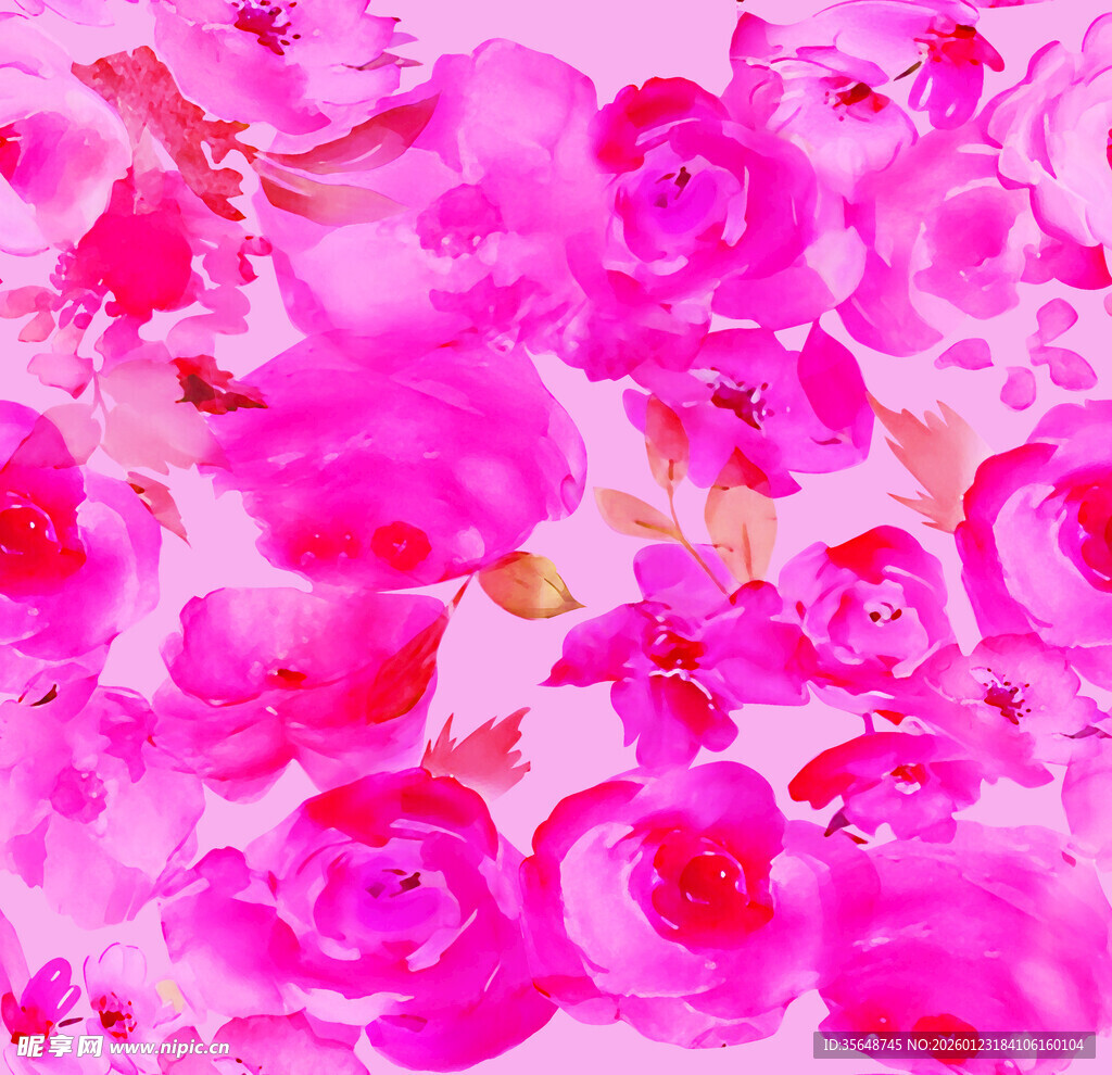 粉色绚烂花卉图案背景