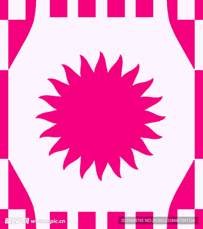 粉色几何图案抽象装饰元素