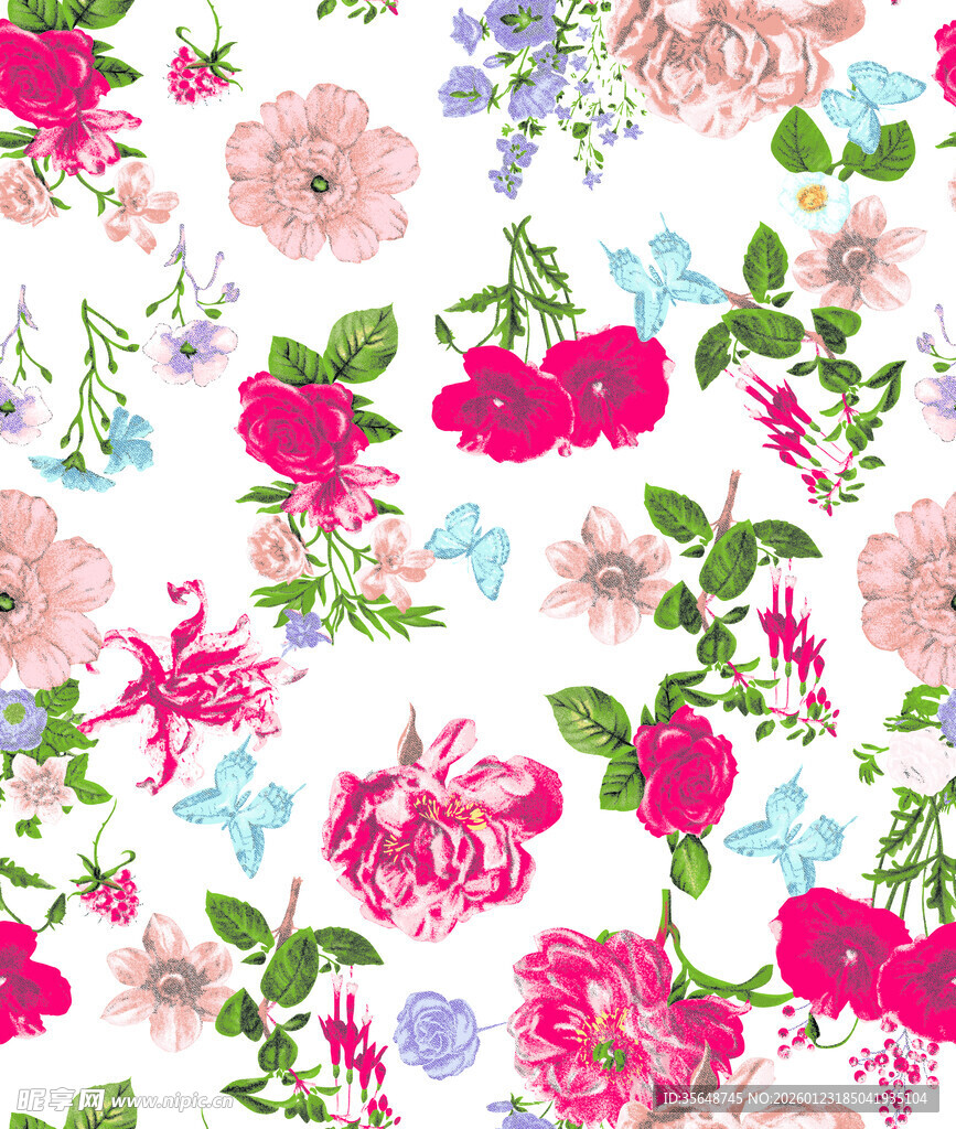 花卉图案 缤纷浪漫的视觉盛宴