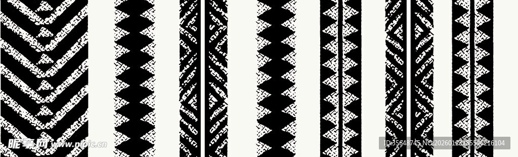 黑白几何条纹图案设计