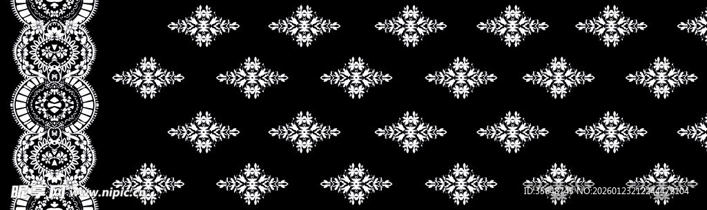 黑白几何花纹装饰图案