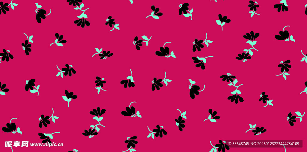 粉色底黑白蝴蝶图案