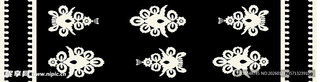 黑白几何花纹图案