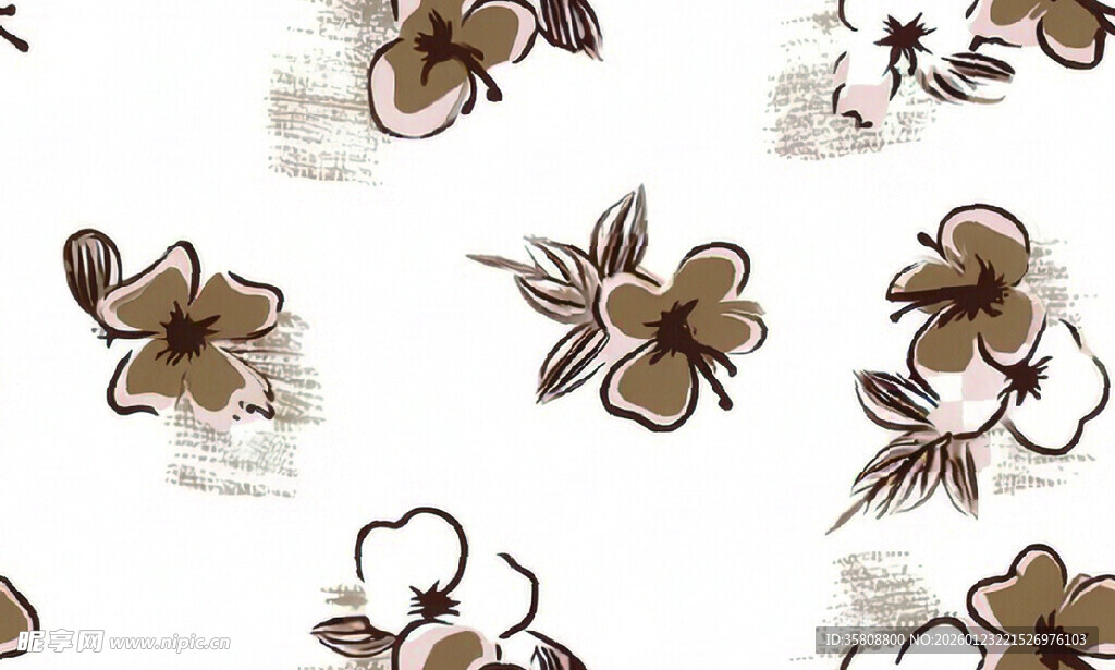 花卉图案简约优雅设计