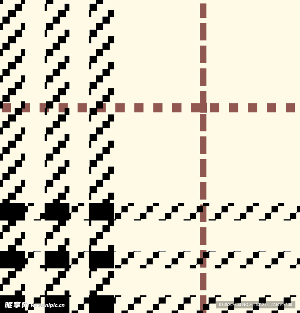 经典黑白格纹图案设计