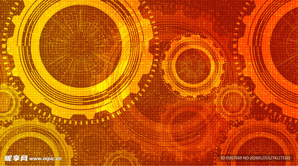 科技齿轮背景