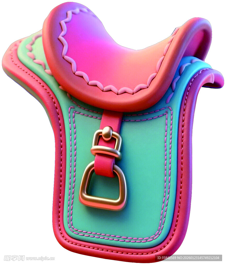 彩色精致儿童马鞍