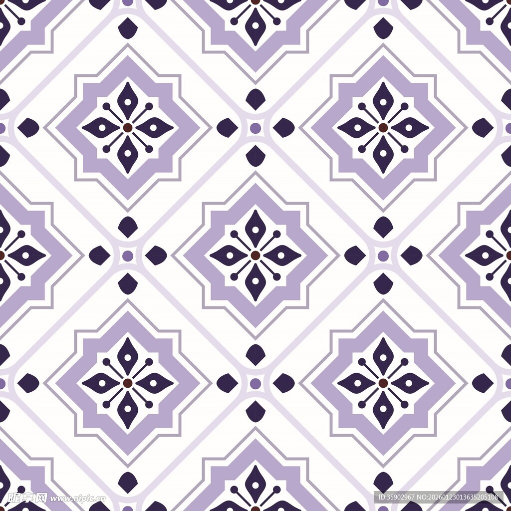 几何图案瓷砖花纹设计