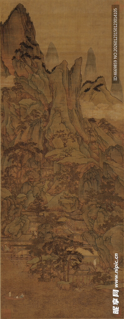 古代山水风景图