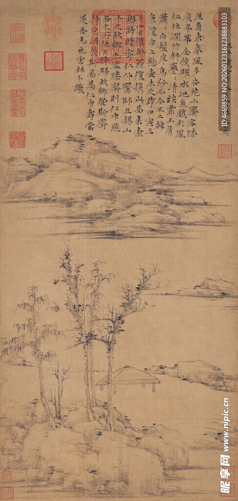 古代山水国画作品