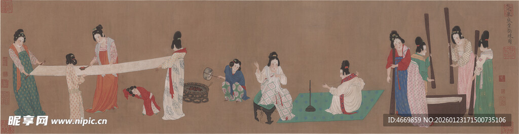 古代集市热闹场景