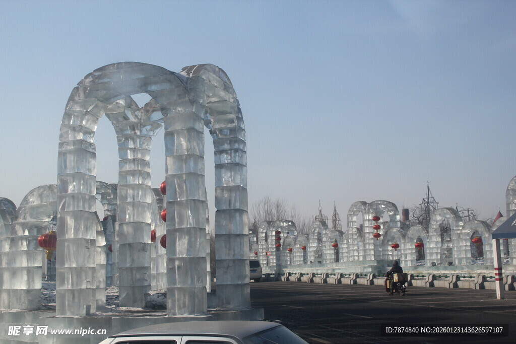 壮观冰雕景观