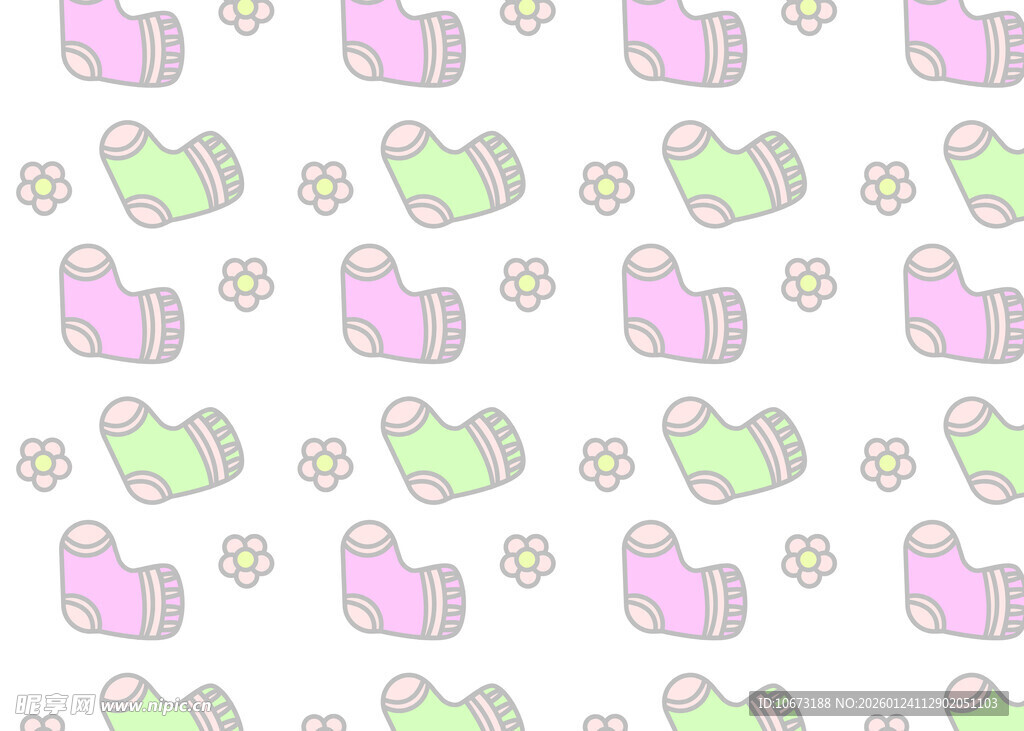 可爱卡通婴儿用品图案