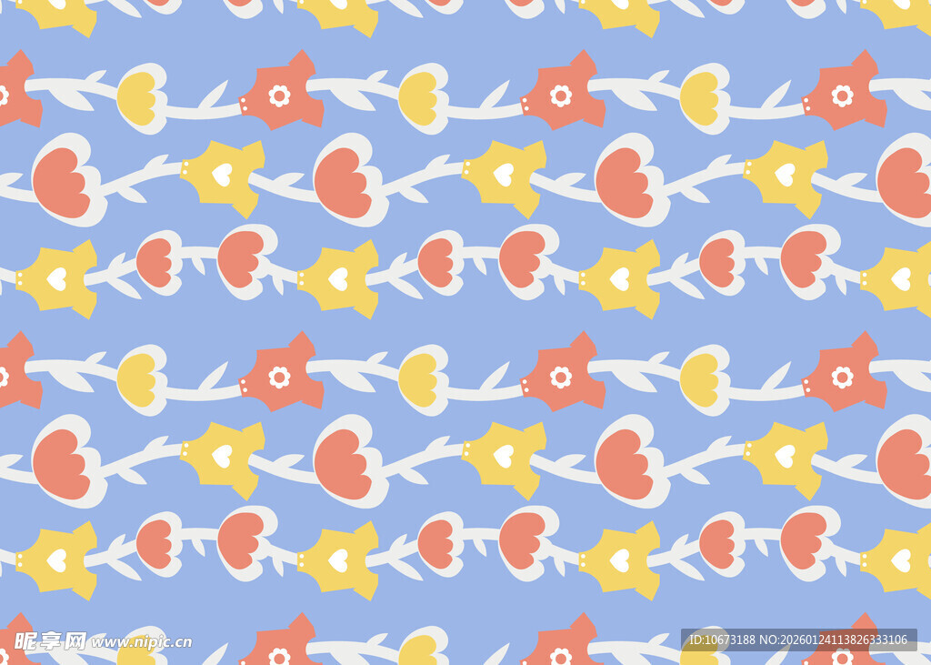 海洋生物图案的蓝色背景