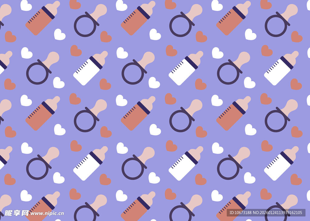 几何图案背景的文具元素