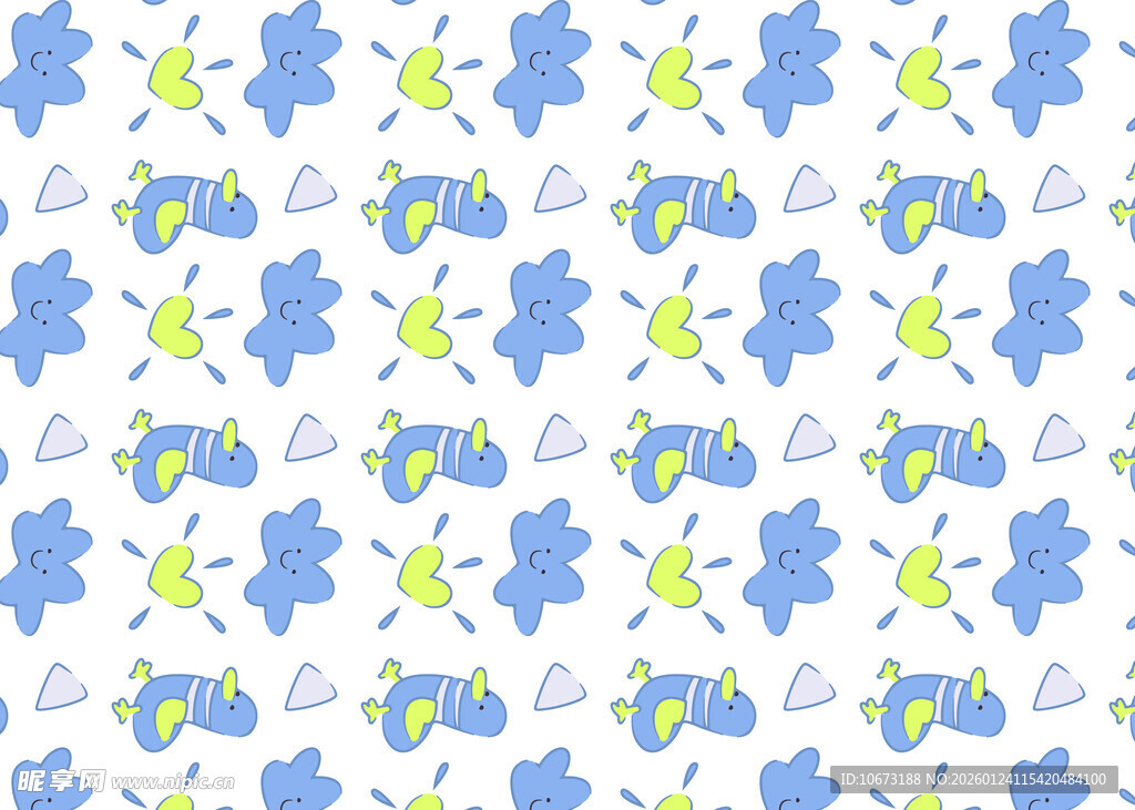 蓝黄花朵图案背景