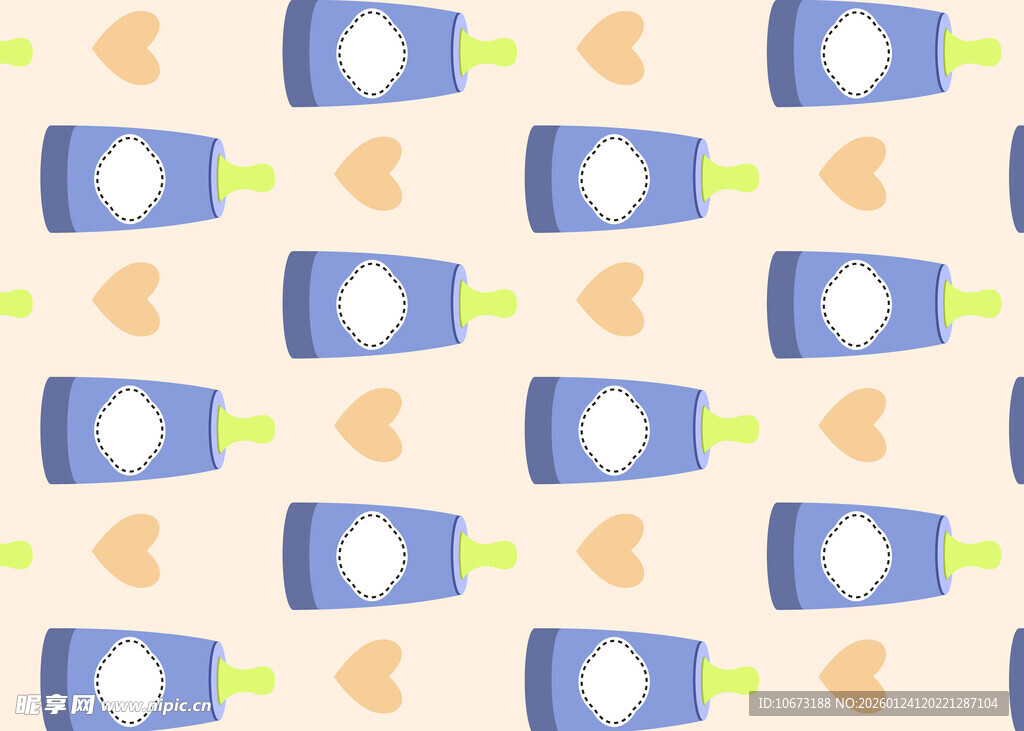 卡通风格瓶状图案背景图