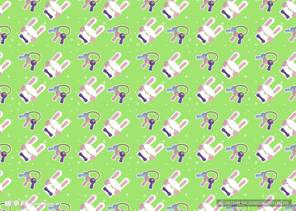 绿色底多彩图案背景图