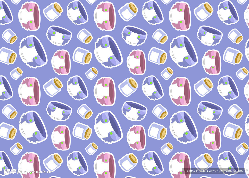可爱奶瓶图案背景设计