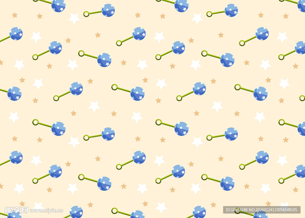 蓝色小花图案背景纹理