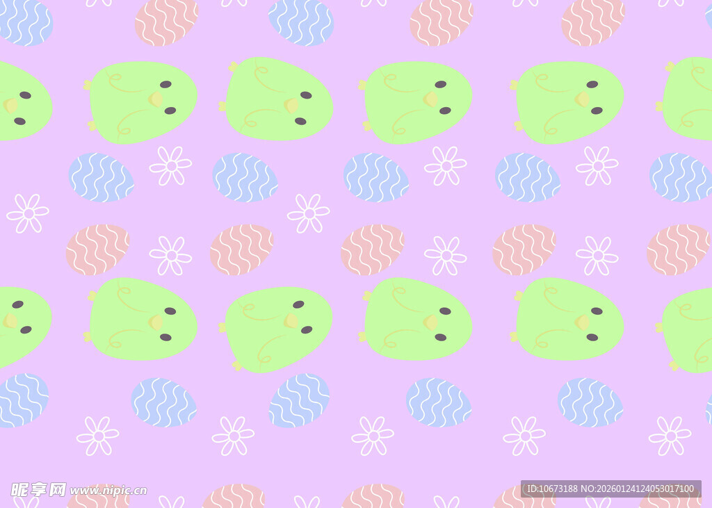 可爱多彩卡通图案背景