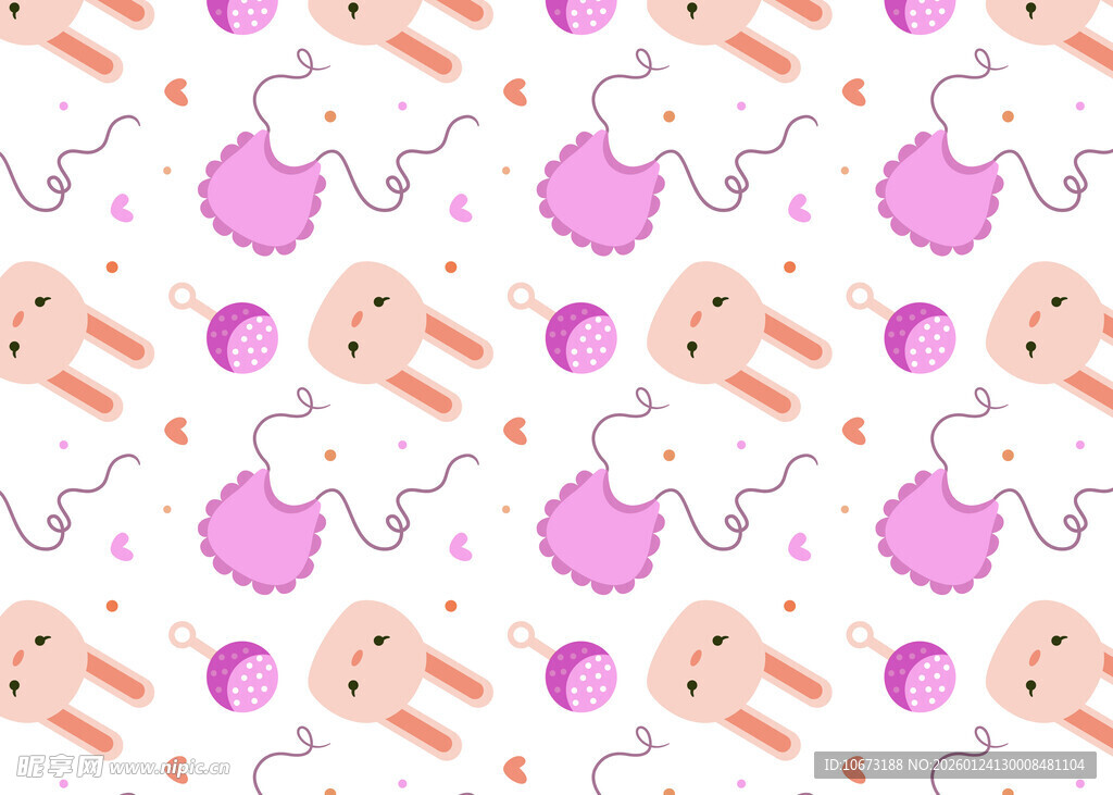 可爱动物卡通图案背景