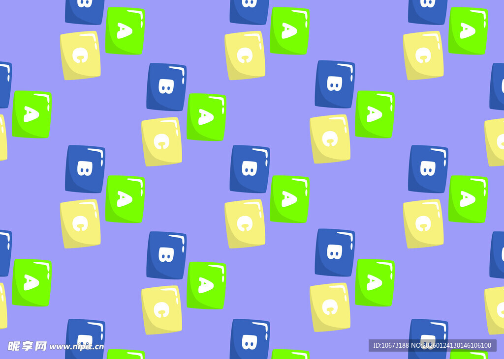 多彩方块图案背景