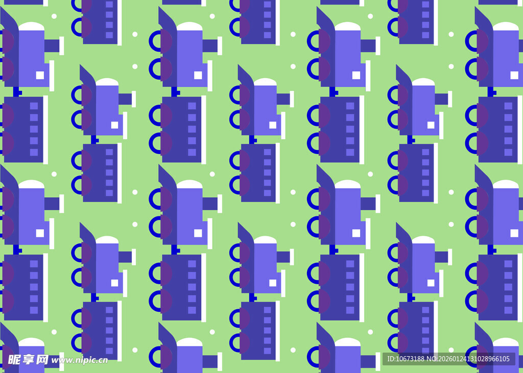 紫色图案的绿色背景纹理