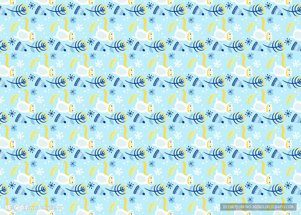 清新海洋风鱼类图案背景