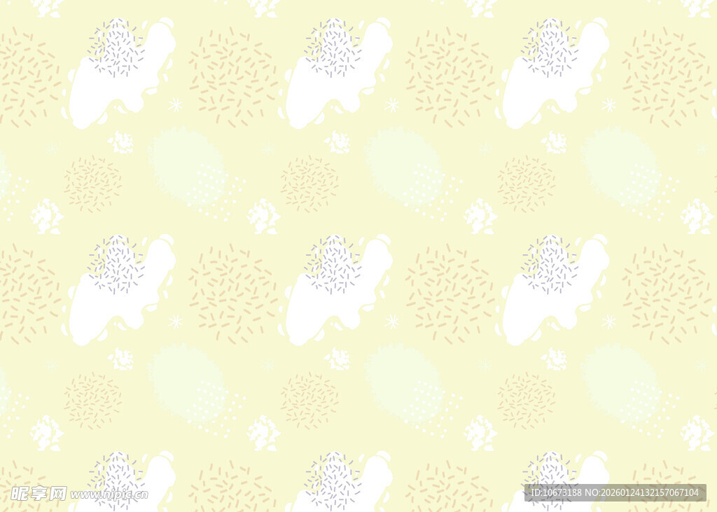 淡黄色花卉图案背景图
