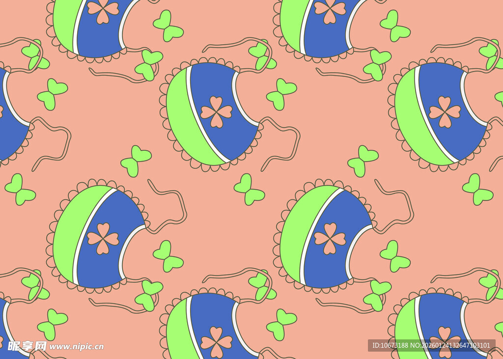 卡通风格动物图案背景