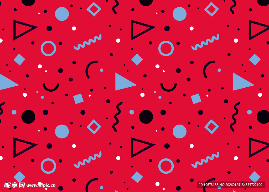 红色几何图案抽象背景图