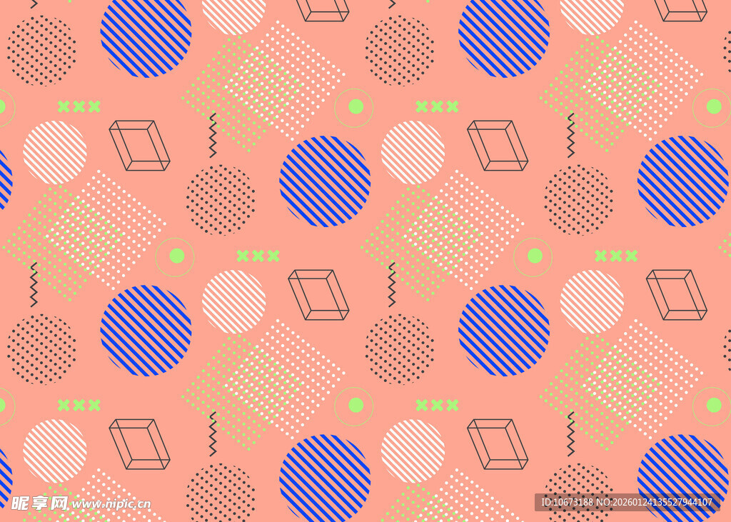 几何图案粉色系背景图