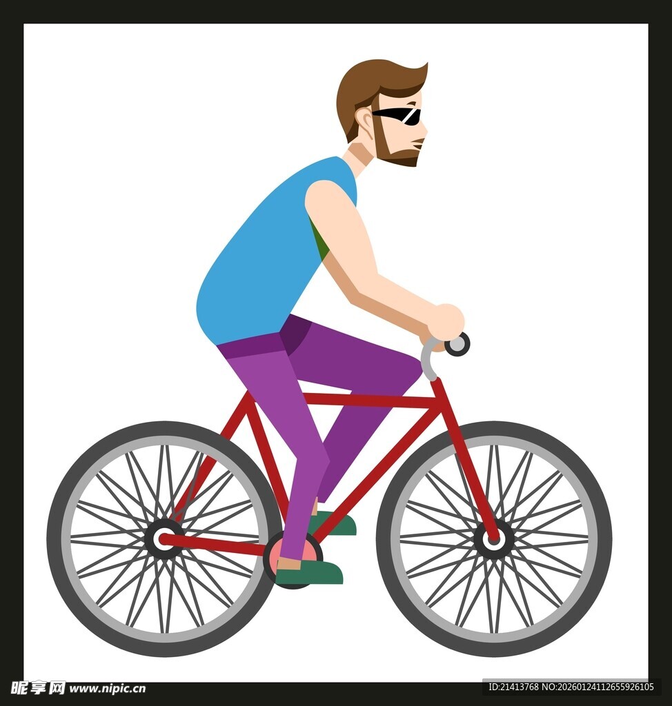 男子骑行自行车