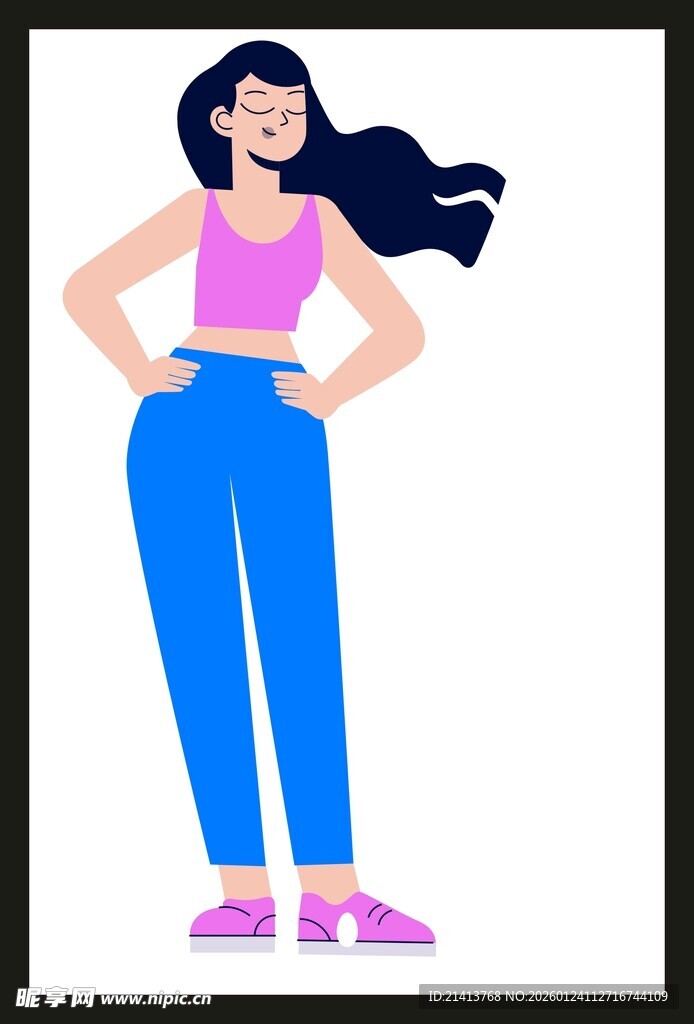 活力少女的时尚休闲穿搭