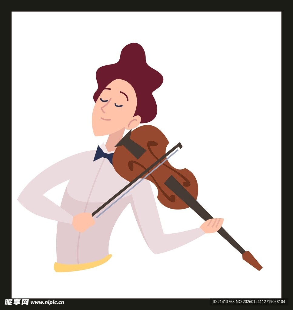 拉小提琴的优雅女性