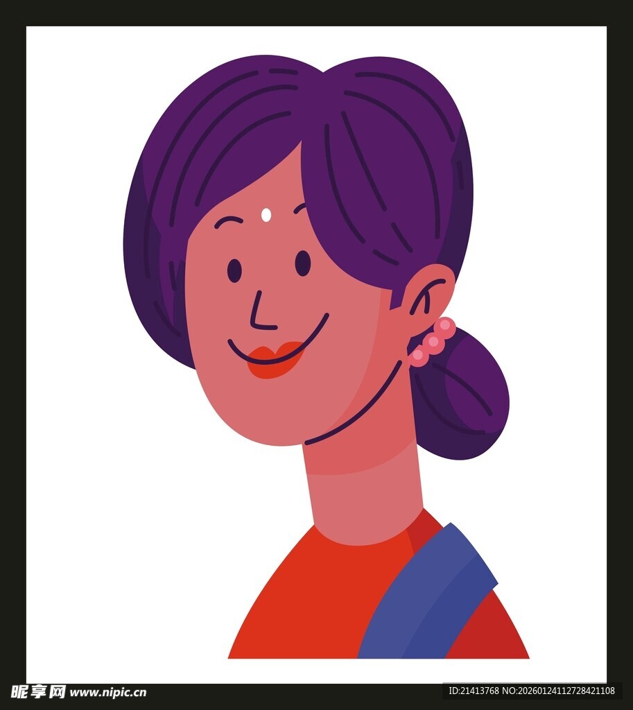 扎马尾的微笑女孩