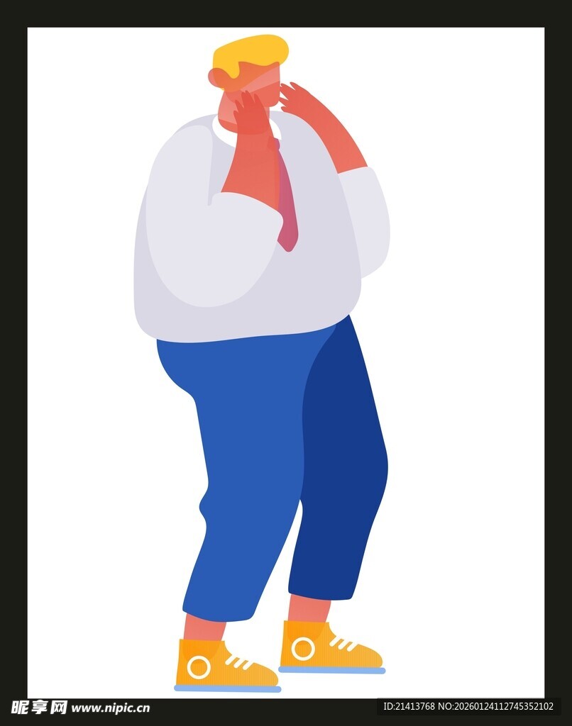 时尚穿搭的休闲男子