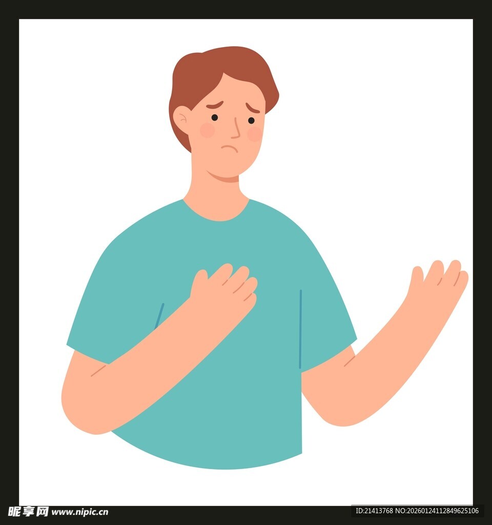 男子做手势示意动作